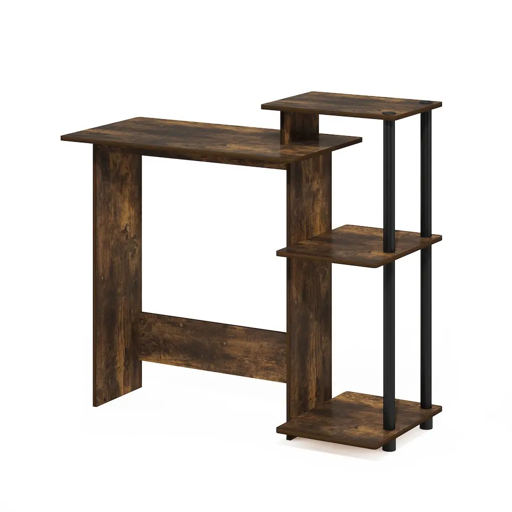 Efficient Home Laptop Notebook Computer Desk, Amber Pine/Black